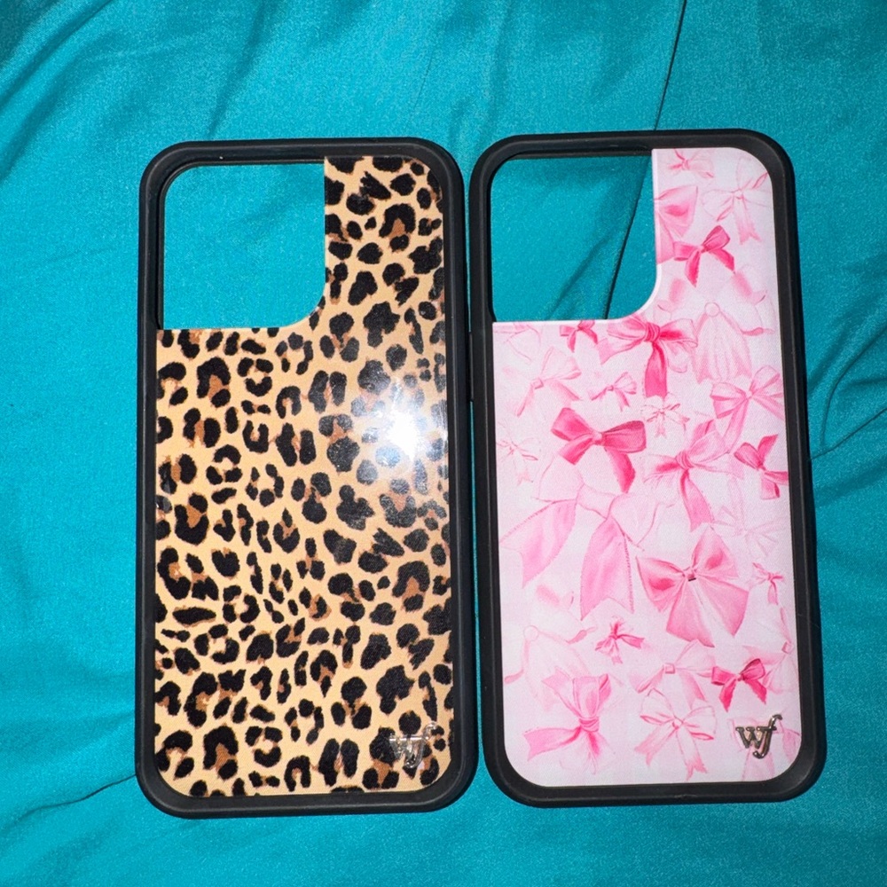 Leopard and Pink Bow Phone Cases